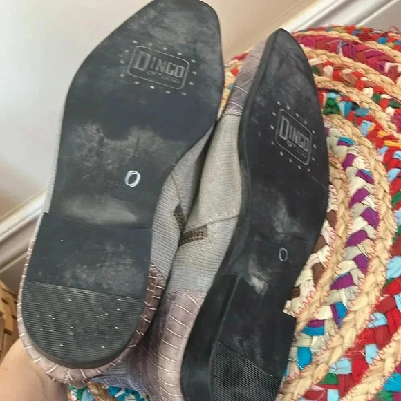 Dingo grey alligator  leather ankle boots - Picture 8 of 8